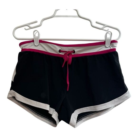 Fabletics Black White with Pink Trim Activewear Shorts Size S - Picture 1 of 8